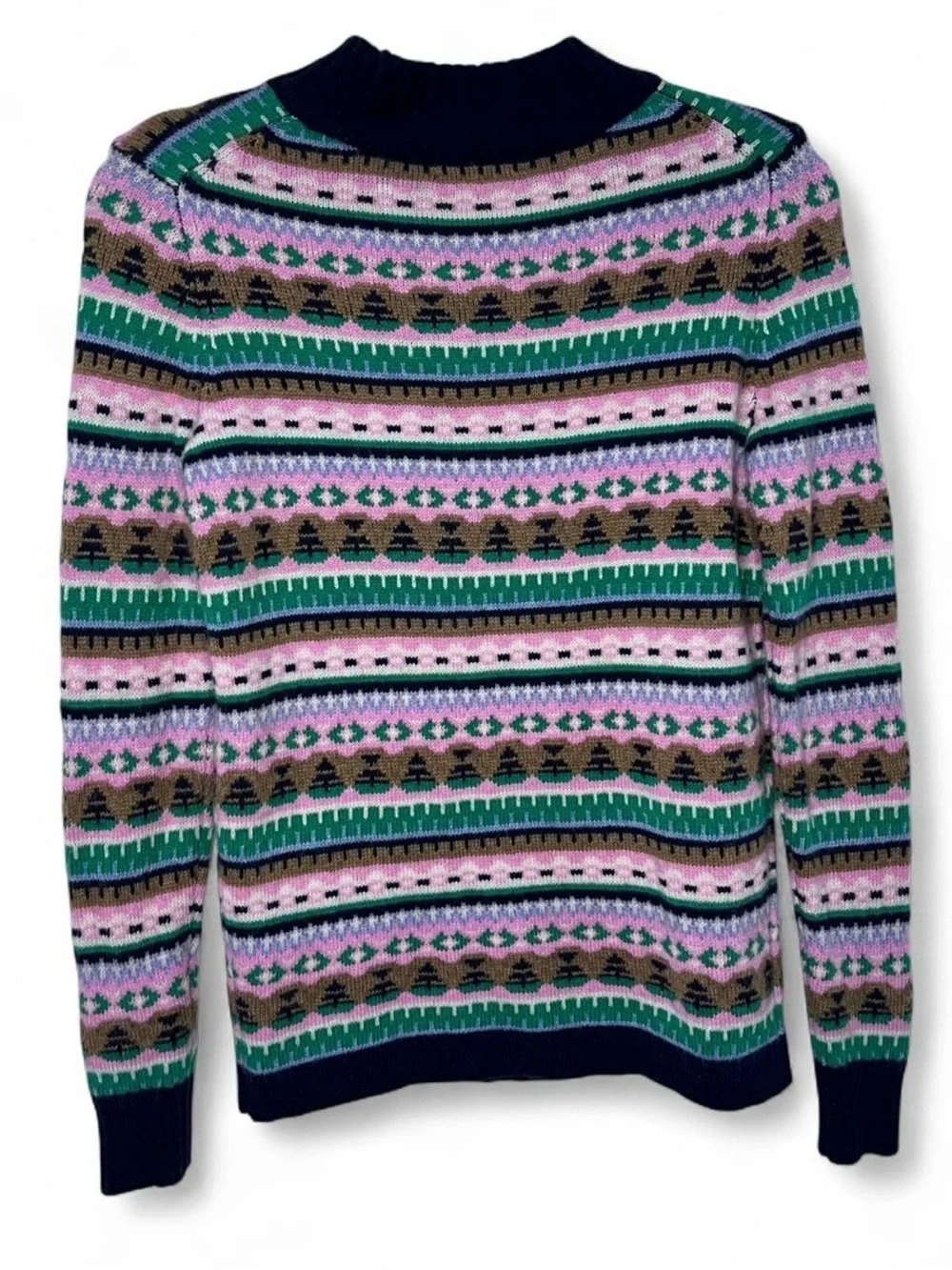 J.Crew Fair Isle Sweater Multicolor Lambswool Blend Nordic Knit